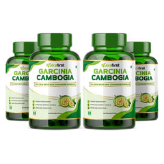 Nutrafirst Garcinia Cambogia Tablets 800mg With 70% Hca & Green Tea Extract, For Weight Management, Improves Digestion For Men & Women | 60 Tablets 100gm 0.2lbs Each Pack Of 4