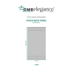 Home Elegance 100% Cotton Comfort Living Bath Towel 400 Gsm (Ice Grey)- Pack Of 1