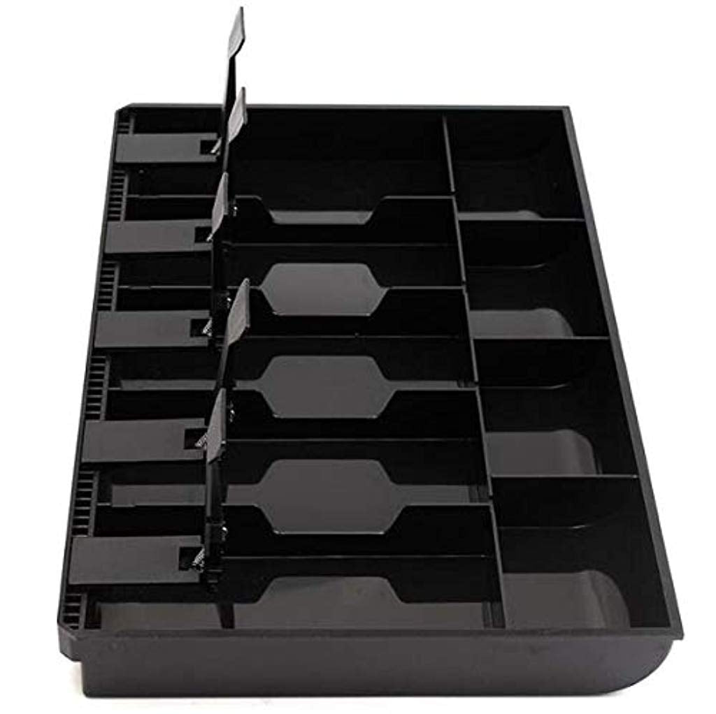 Cash Tray Plastic 9 Compartment, Colour - Black, Lock Type - Biometric, Special Feature - Waterproof