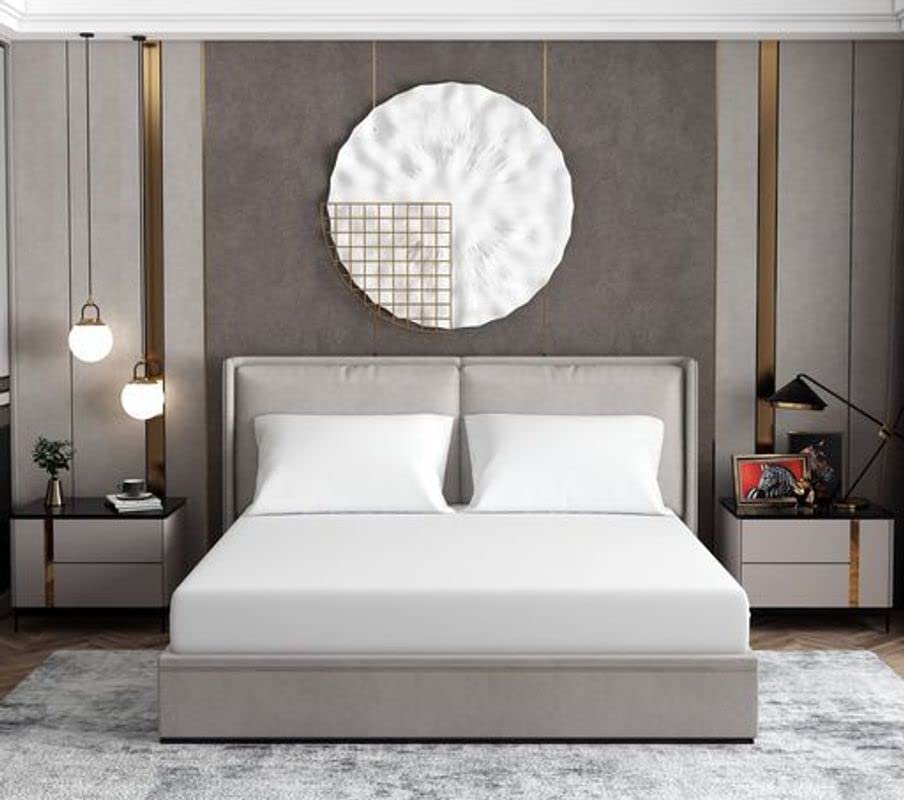 Plain Double Bedsheet For Queen Size With 2 Matching Pillow Covers For Home - 90 X 100 Inches, White | Smooth Finish, Soft Touch & Breathable Comfort For Everyday Use
