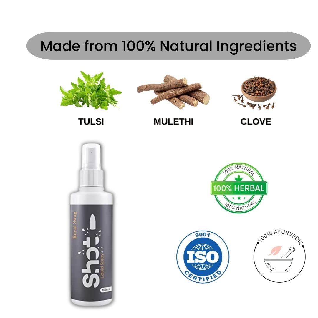 Royal Swag Herbal Cigarette Regular, Frutta Flavoured 200 Sticks 100% No Nicotine & No Tobacco - Smoking Cessation With Natural 100ml Shot Anti Addiction Spray | Pack Of 200