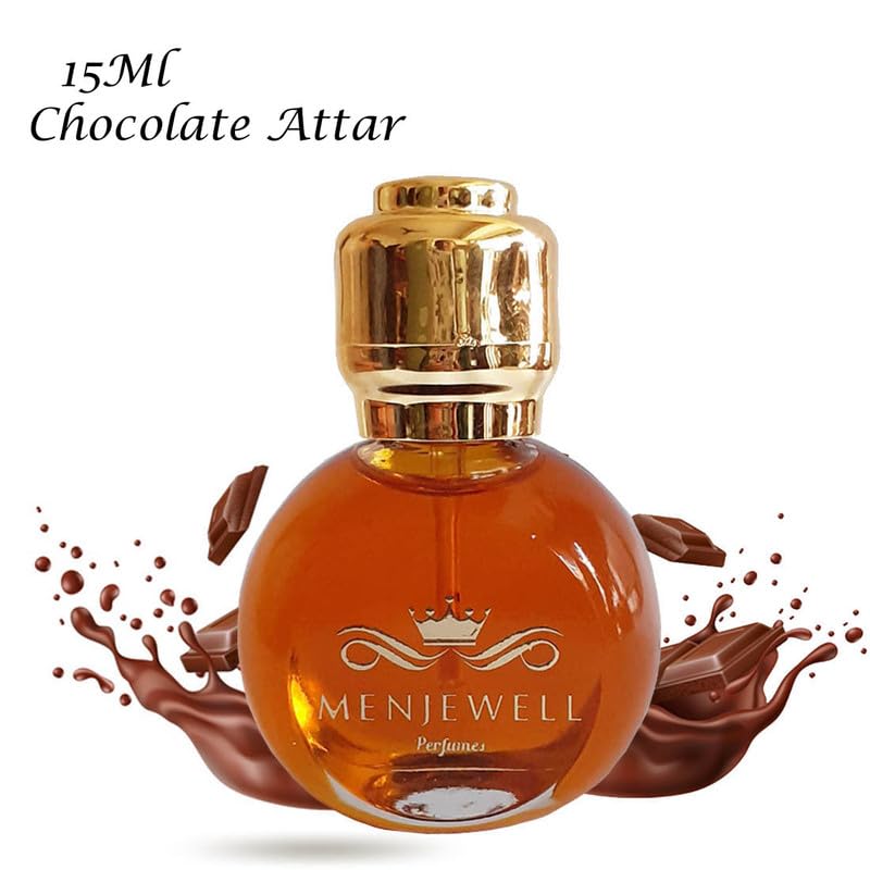 Menjewell Chocolate Attar Perfume 15ml 0.5 Fl.oz. Unisex Luxury Fragrance | Long Lasting | Non Alcoholic