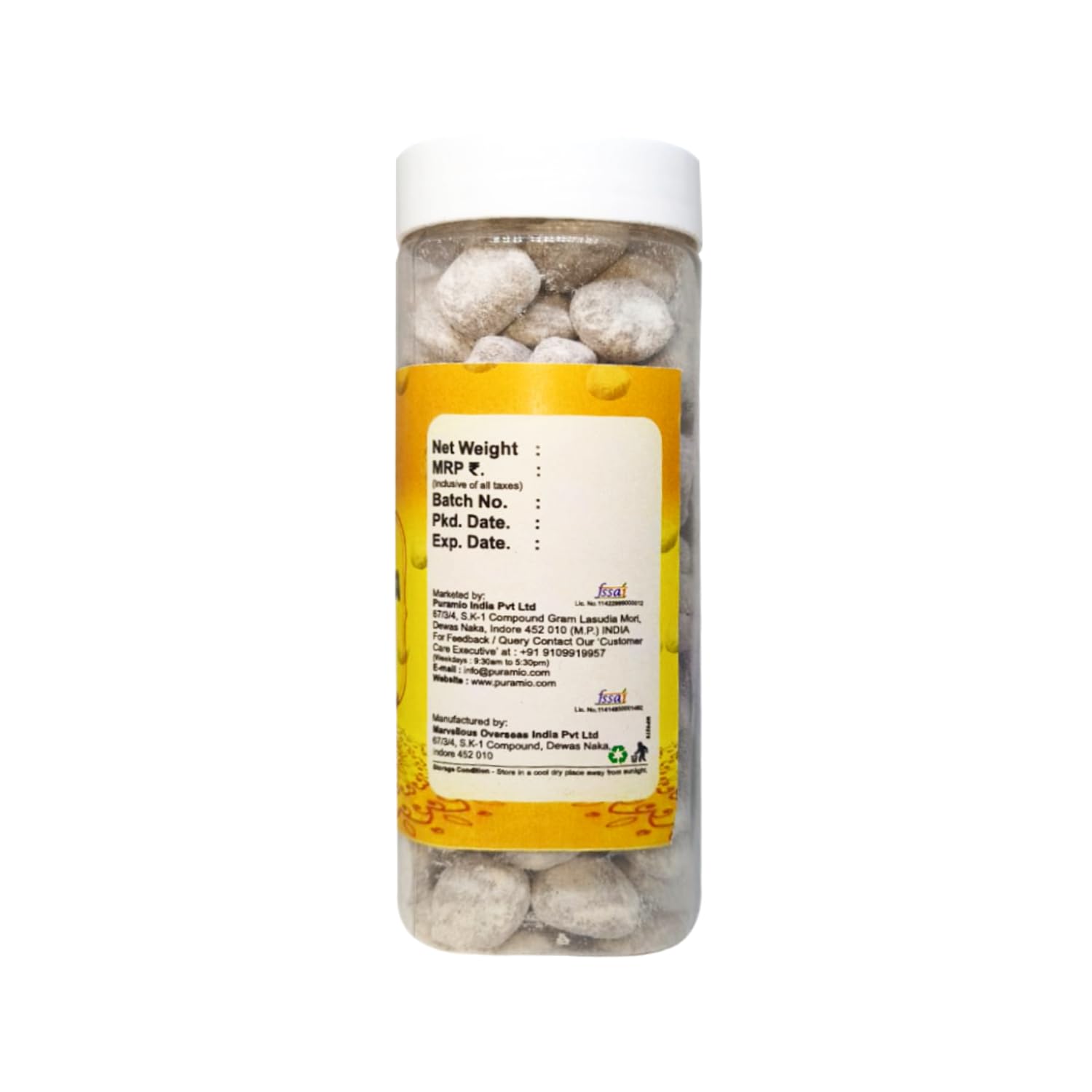 Puramio Hing Peda 220gm, | Good For Digestion After Meal Mouth Freshner | Jar Pack