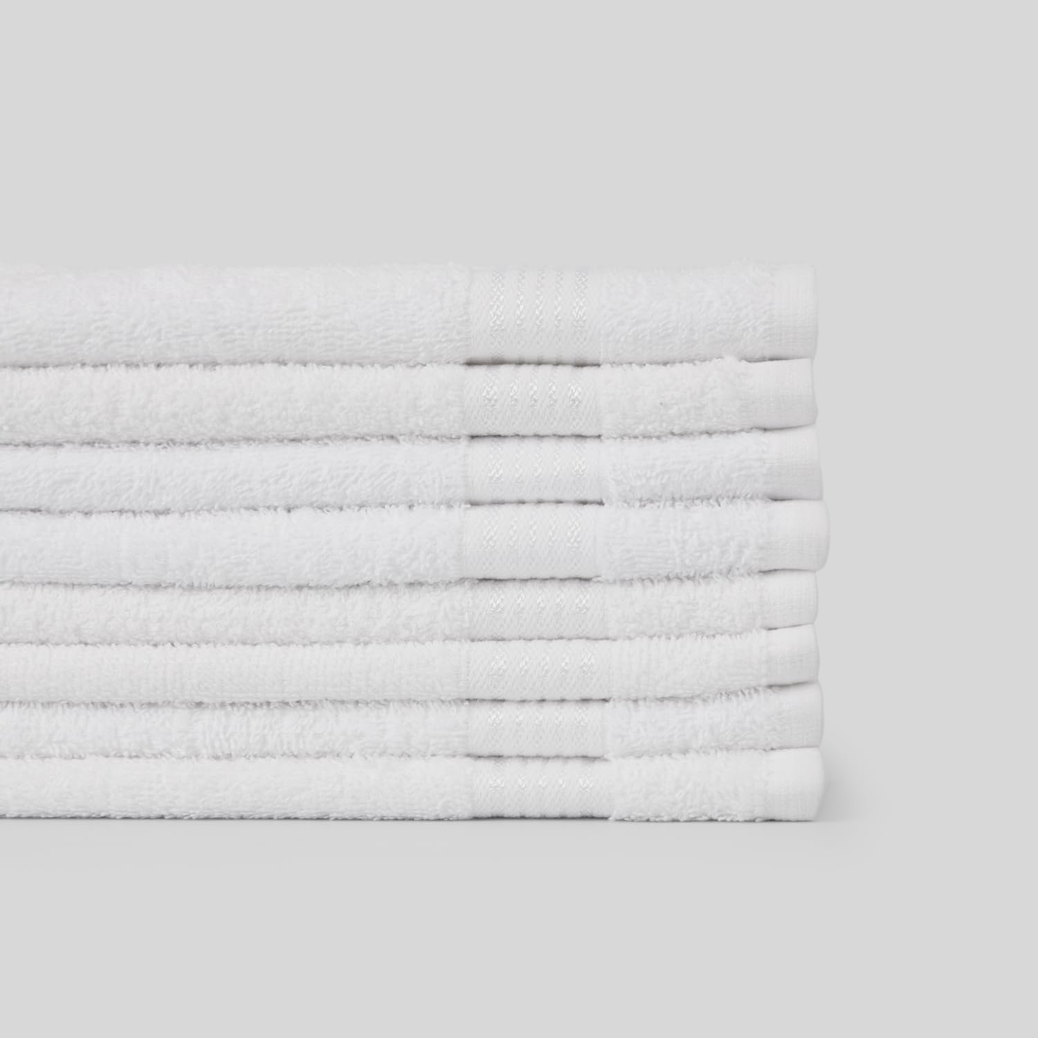 Kopa By Bianca 100% Cotton Soft Terry Face Towel 400 Gsm (White) -Pack Of 8