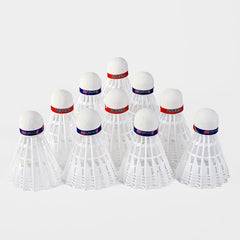 TECHNO Smash 500 Nylon Badminton Shuttlecock , Eva Bottom | White , Pack Of 10