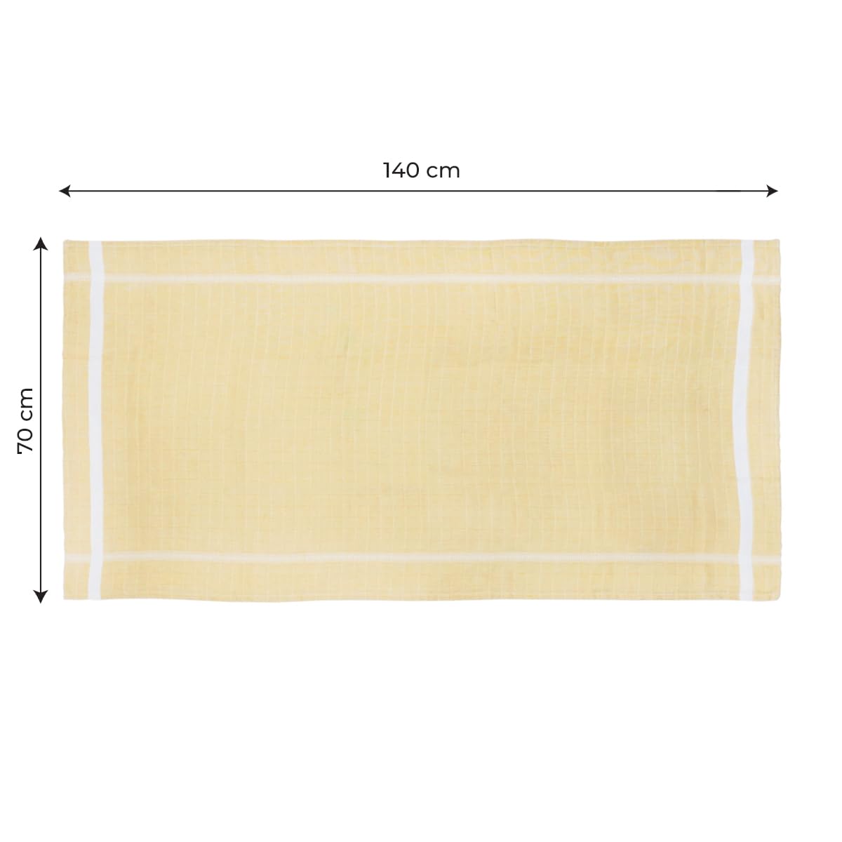Thirsty Towel Cotton Bath Towel 200 Gsm | Super Soft & High Absorbency Towels, Quick Dry Bath Towels Large Size For Men, Women & Kids (Yellow)