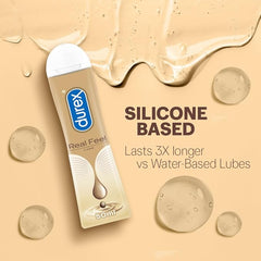 Durex Real Feel Condoms For Men - 10 Count With Long-lasting Lubricant - 50ml |latex Free