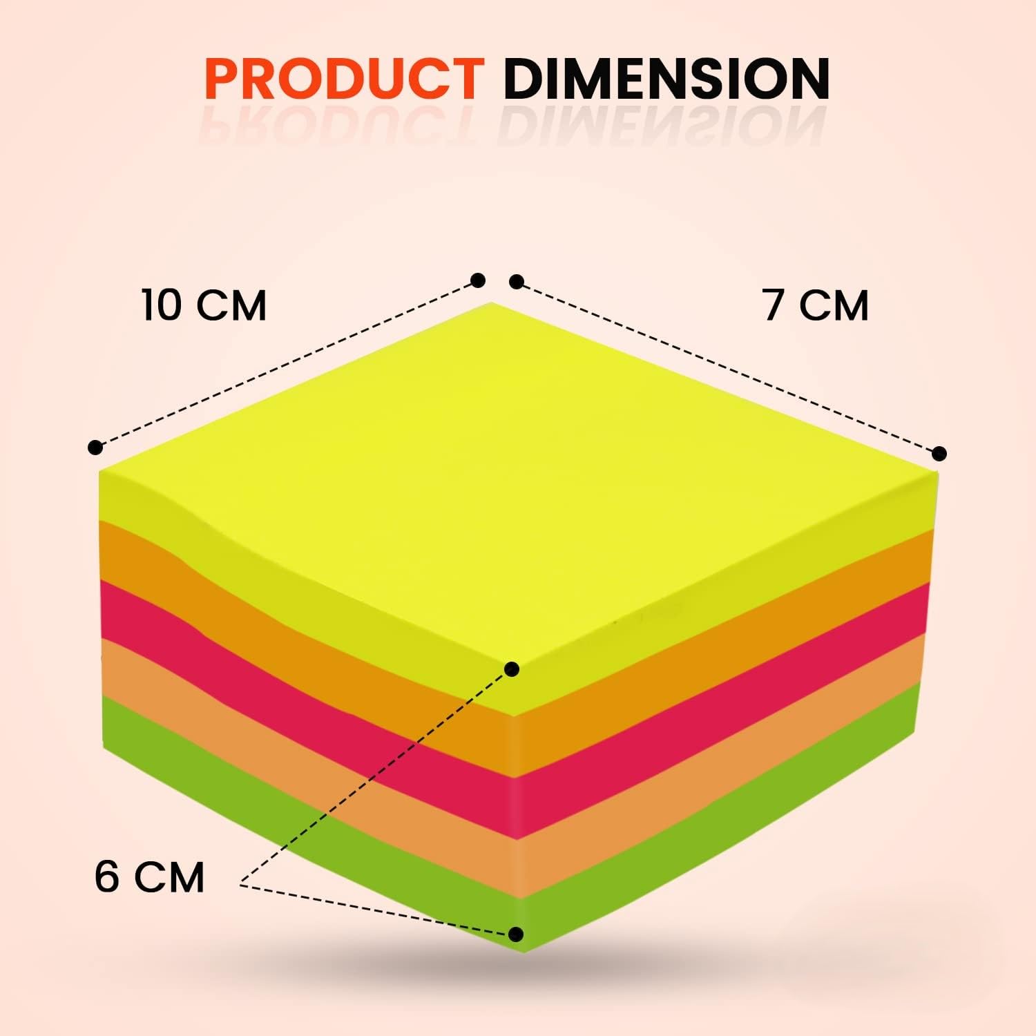 400 Sheets Memo Pad Note N Times Post Note Paper Free Stickers Sticky Note Stationary - Multicolor