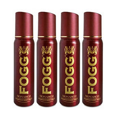 Fogg Combo Of 4 Monarch Deodorant Body Spray For Men 120ml Each 4 Fl.oz. | Long Lasting No Gas Fragrance