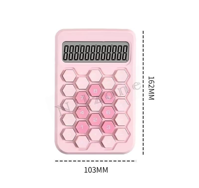 Nilzone Mechanical Switch Calculator Cute 12 Digit Large LCD Display And Buttons, Calculator With Large LCD Display Great For Everyday Life And Basic Office Work (Calculator-1)