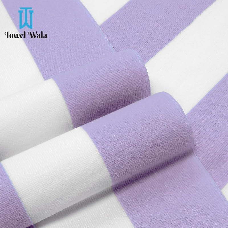 Towel Wala Striped Soft Turkish Cotton Small Bath Towel 450 Gsm | For Men & Women, Hotel Pool Towel (Pack Of 3)