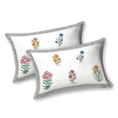 100% Cotton King Size Bedsheet With 2 Matching Pillow Covers - 90 X 108 Inches, White | Designer Printed Bedsheet Set - Naturally Soft, Breathable, & Skin-Friendly