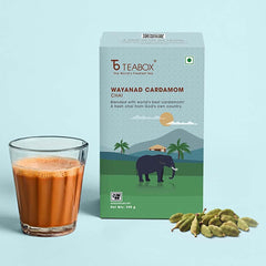 Teabox Wayanad Cardamom Chai Tea - 250gm, 8.8 Ounce | Blended With The Best Cardamom Found In The World - From God's Own Country | Caffeine Free Leaf Tea