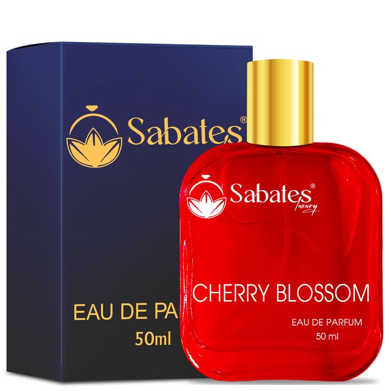 Sabates Cherry Blossom Eau De Parfum 50ml 1.6 Fl.oz. | Perfect For Casual Hangouts & Occasions  | Luxury Frangrance For Women