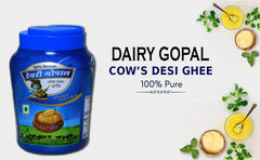 100% Natural Gopal Desi Cow Pure Ghee By Dairy Sagar | Rich Source Of Vitamin A & Healthy Delicious Pure Ghee | (1 Liters) 33.8 Ounce | Jar Pack