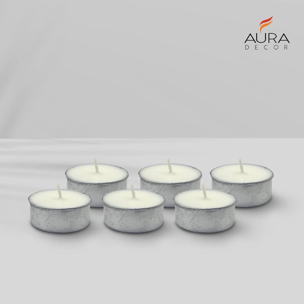 NATURAL TEALIGHT CANDLE | PURE SOY WAX 15GM | PACK OF 6 BURNING TIME 5 HR