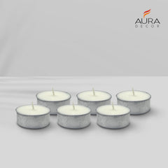 NATURAL TEALIGHT CANDLE | PURE SOY WAX 15GM | PACK OF 6 BURNING TIME 5 HR