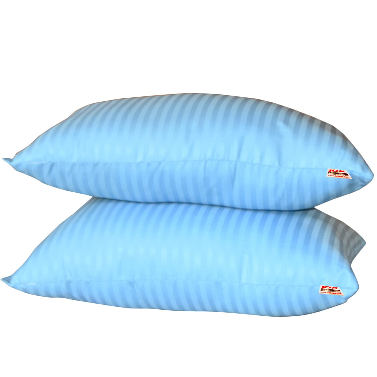 Premium Hotel Quality Soft Polyester Blend Fiber Pillow, Sky Blue - 16x24 Inch | Standard Size, Neck Support, Washable, Removable Cover | Bed Pillow, Comfortable Pillow - Set Of 2