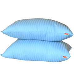 Premium Hotel Quality Soft Polyester Blend Fiber Pillow, Sky Blue - 16x24 Inch | Standard Size, Neck Support, Washable, Removable Cover | Bed Pillow, Comfortable Pillow - Set Of 2