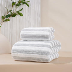 Homecloud Ultra Soft Bath & Face Towel 400 Gsm | 3x Softer Than Cotton Towels Highly Absorbent & Ultra Fast Dry Perfect For Home, Pool, Spa & Gym | Set Of 2 (Grey)