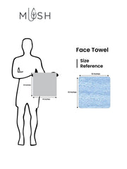Mush 100% Bamboo Face Towel 500 Gsm | Ultra Soft, Absorbent, & Quick Dry Towels For Facewash, Gym, Travel | Suitable For Sensitive/Acne Prone Skin | Assorted Pack Of 5