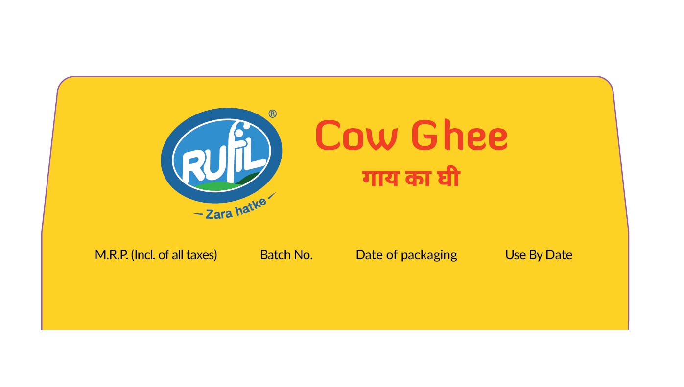Pure Natural Cow Ghee By Rufil | Delicious & Nutritious Healthy Desi Cow Ghee For Heart Health | (1 Litr) 33.8 Ounce | Box Pack