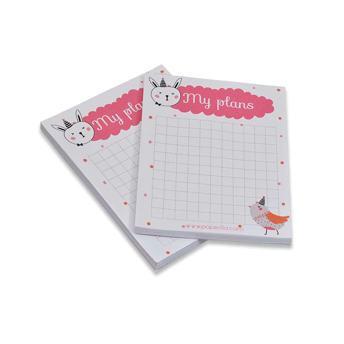 Daily Planner With 50 Undated Tear-Off Sheets Each, To Do List Notepad, Set Of 4