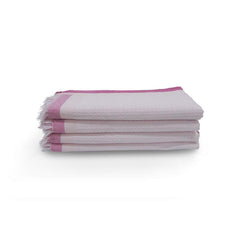 Athom Trendz Living Light Weight Cotton Premium Waffle Border Bath Towel | Pack Of 4 Multi18