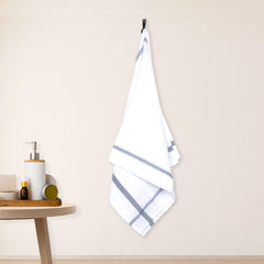 Thirsty Towel By Doctor Towels 600 Gsm | Double Cloth Cotton Bath Towel Quick Dry, Super Soft, High Absorbent | Blue & Grey (Pack Of 2)