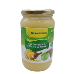 100% Pure Cultured A2 Desi Cow Ghee By The Way We Were | Rich In Nutrients & Healthy Desi Cow Ghee Perfect For Heart Health | (750ml) 25.3 Ounce | Jar Pack