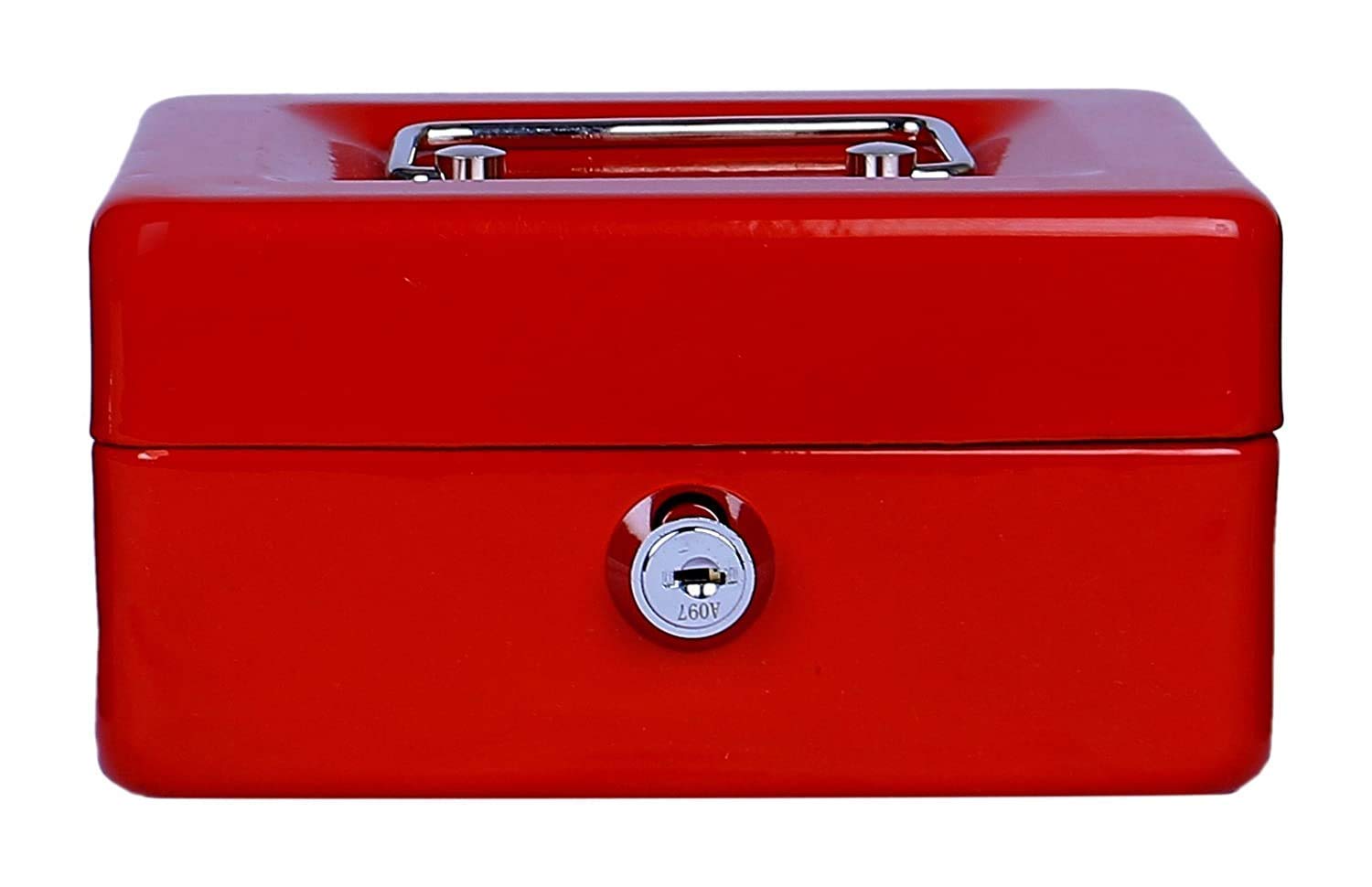 Latest Heavy Metal Locking Large Cash Box For Home Office Shop Money Cash, Colour - Black, Special Feature - Portable