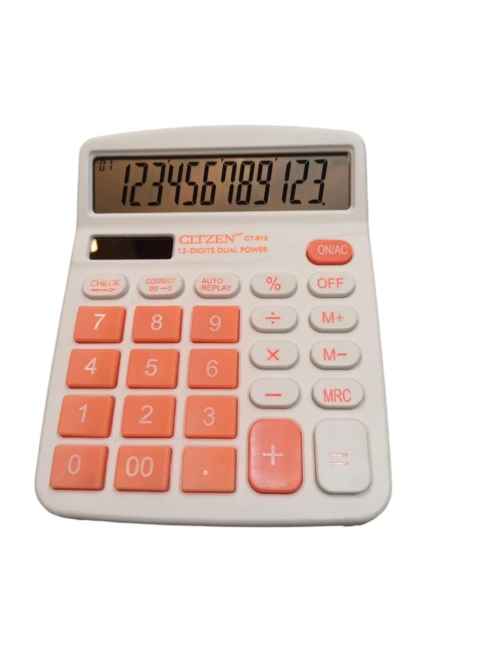 Reet- Basic Electronic Calculator 12 Digit Display (Orange) | Calculates Products Division