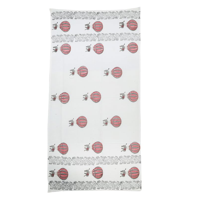 Texstylers 100% Cotton Waffle Weave Bath Towel 900 Gsm | Soft, Quick Dry, Lightweight & Absorbent Large Size Spa Towel For Bathroom, Gym, Travel (Red Balloon) -Pack Of 3