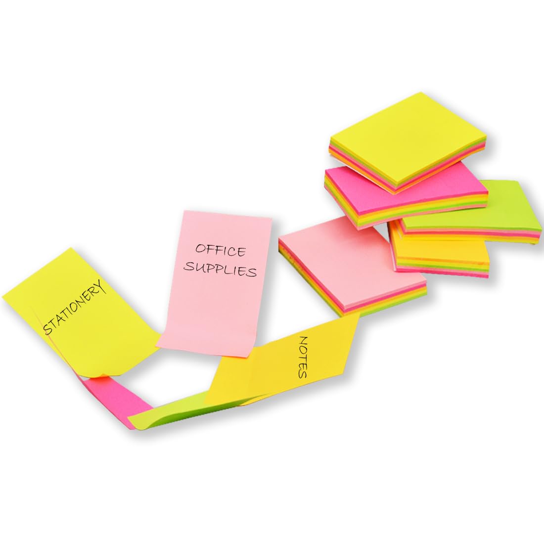 Cute Sticky Notes Memo Notepad Daily | Pocket Index Planner For Home, School, Office | 500 Sheets