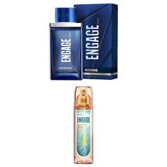 Engage Homme Eau De Parfum For Men 90ml 3 Fl.oz. & Engage W3 Perfume Spray For Women 120ml 4 Fl.oz.