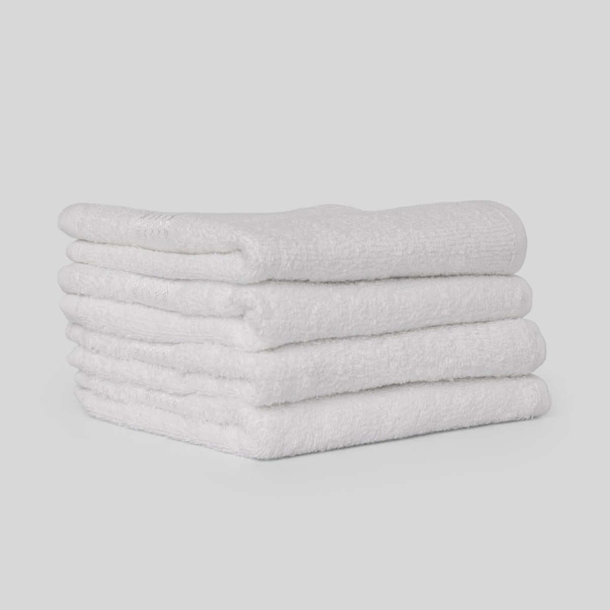 Kopa Quick Dry 100% Cotton Soft Terry Face Towel 640 Gsm | Quick Dry 100% Cotton Super Absorbent, Lightweight (D'Ross) Face Towel (White)- Pack Of 4