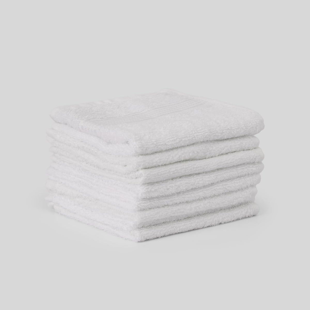 Kopa By Bianca 100% Cotton Soft Terry Face Towel 400 Gsm (White) -Pack Of 8