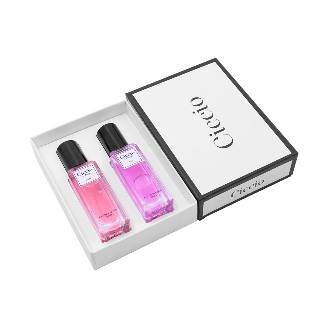 Ciccio Luxe + Sin Eau De Parfum For Women 20ml 0.6 Fl.oz. Each Pack Of 2 Combo Gift Pack | Long Lasting Luxury Fragrance