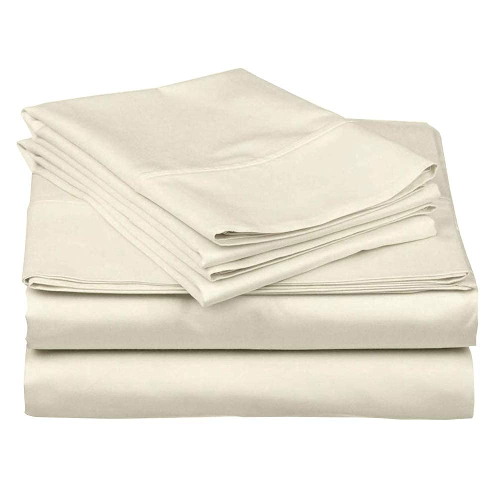 Single Bedsheets With 2 Pillow Cover - 60 X 90 Inches, Ivory | Good For Villas, Resorts, Guest Houses, & Daily Home Use