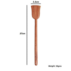 Brown Neem Wood Compact Flip, Spatula, Ladle For Cooking Dosa, Roti, Chapati | Kitchen Tools - No Harmful Polish, Naturally Non-Stick | Handmade Set Of 6, 23 Cm