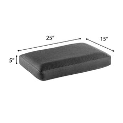 Memory Foam Pillow, Orthopedic Pillows For Neck Pain, Dark Grey, Large Size - 25 X 15 X 2.5 Inch | Memory Pillow For Sleeping, Thick Pillow, Washable, ?Multi Position Sleeper - Set Of 4
