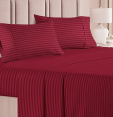 Plain Bedsheet For Double Bed King Size With 2 Pillow Covers - 90 X 100 Inches, Maroon | Perfect Gifts For Weddings, Anniversary - Durable For All Season