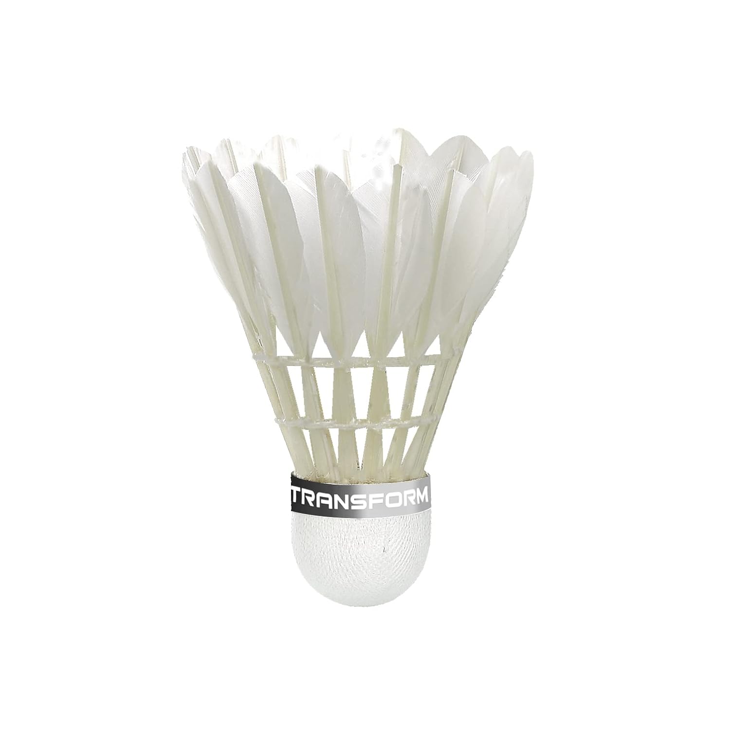 Transform VT - 10 Premium Feather Shuttlecock , Speed 76 | White , Pack Of 12