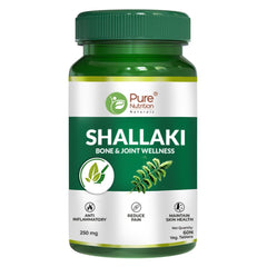 Pure Nutrition Shallaki Boswellia Serrata 250mg, Bone & Joint Health Supplement For Joint Pain, Stiffness, Arthritis, Reduces Pain & Inflammation, Helps Improve Mobility | 60 Tablets 100gm 0.2lbs