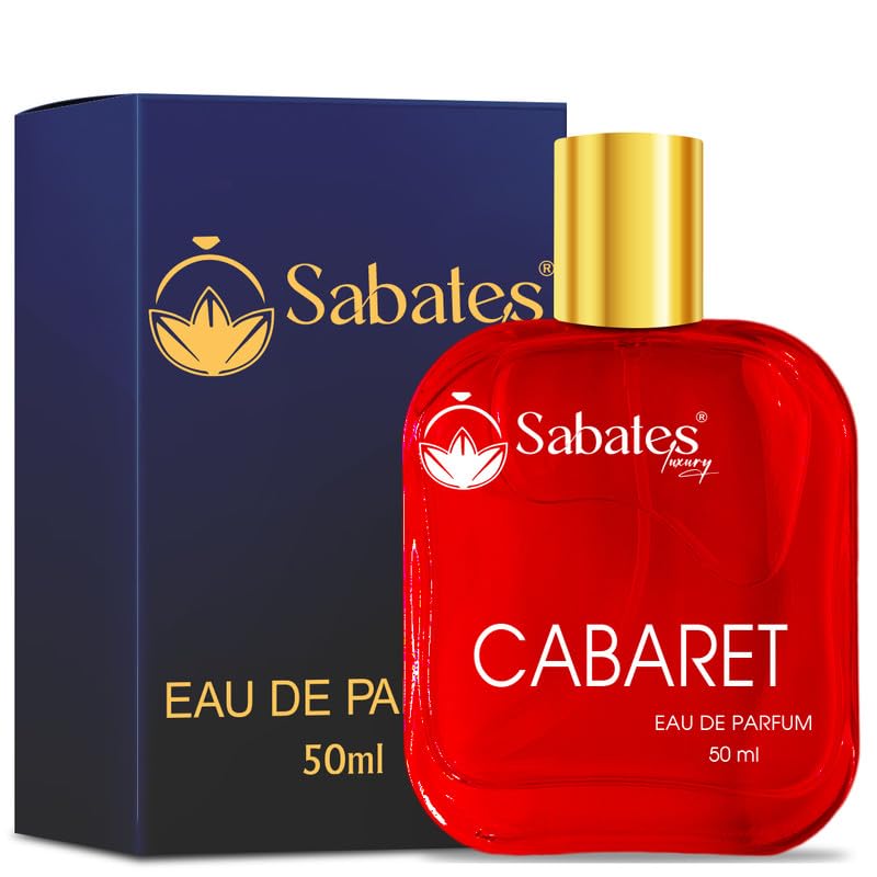 Sabates Cabaret Eau De Parfum 50ml 1.6 Fl.oz. | Long Lasting Fragrance For Men | 100% Liquid Perfume Without Gas