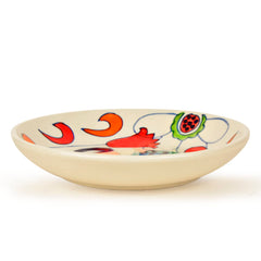 Hand Painted Chic & Sleek Ceramic Shallow Serving Bowl - 8.5 Inches, Multicolor | Salad Bowl, Pasta Serving Bowl - Snack Bowl