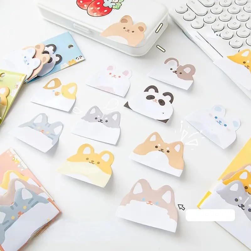 1 Pcs Animal Character Sticky Note Pads Self Stick Notes Notes Study School Accessories 45 Sheets