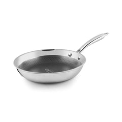 Triply Stainless Steel Fry Pan, 24cm - Silver | Non Stick Stainless Steel Frying Pan - Easy To Clean & Dishwasher Safe