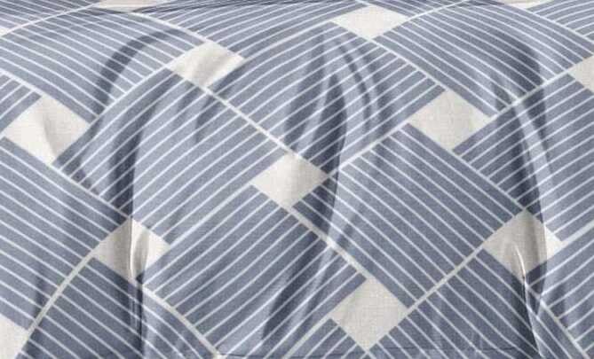 Printed Super King Size Double Bedsheet With Two Pillow Covers - 108 X 108 Inches, Grey & White | Smooth To Touch, Breathable & Long Lasting - Ideal For Everyday Comfort
