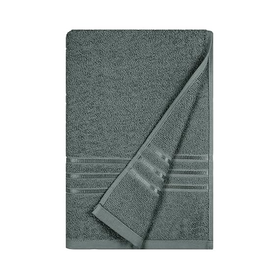 Terry'S Soft 100% Cotton Bath Towels 500 Gsm | Large Size Luxury Bath Towel Soft & Absorbent Bath Towel For Men & Women (Grey)